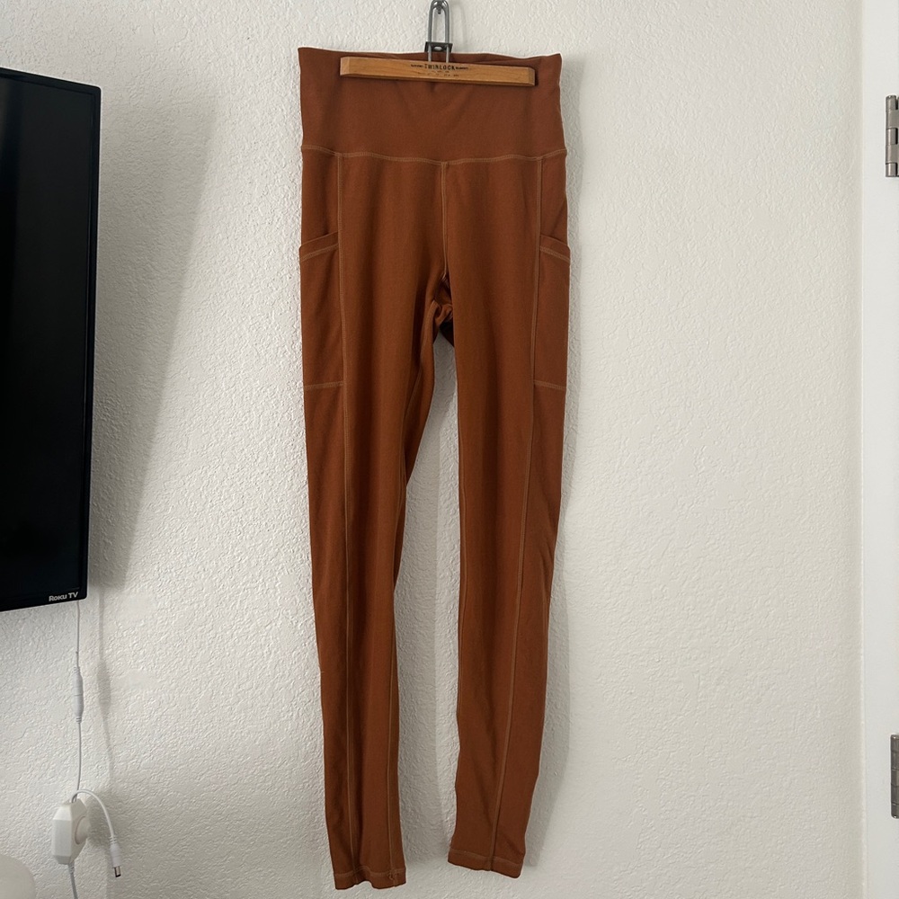 WOLVEN Pocket Leggings Turmeric